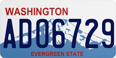 WA license plate ADO6729