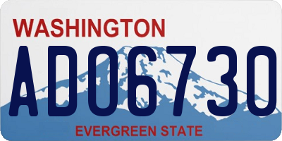 WA license plate ADO6730