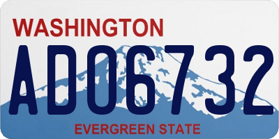 WA license plate ADO6732