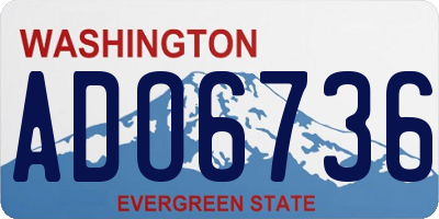 WA license plate ADO6736