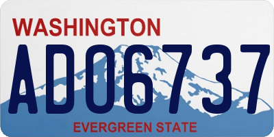 WA license plate ADO6737