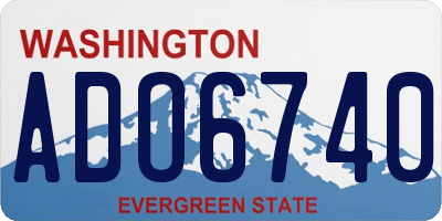 WA license plate ADO6740
