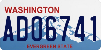 WA license plate ADO6741