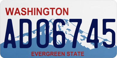 WA license plate ADO6745