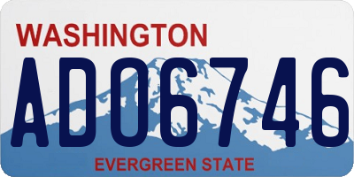 WA license plate ADO6746