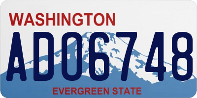WA license plate ADO6748