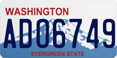 WA license plate ADO6749