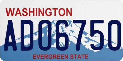 WA license plate ADO6750