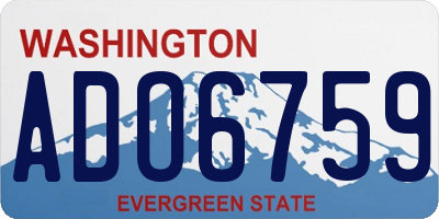 WA license plate ADO6759
