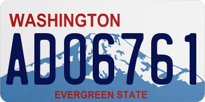 WA license plate ADO6761