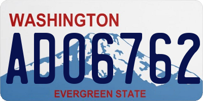 WA license plate ADO6762