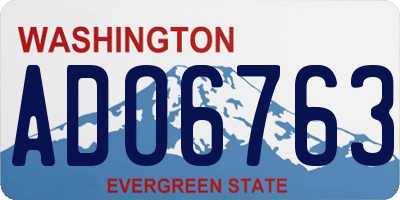 WA license plate ADO6763