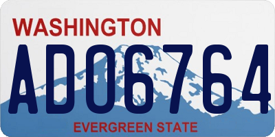 WA license plate ADO6764