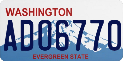 WA license plate ADO6770