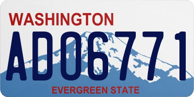 WA license plate ADO6771