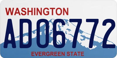 WA license plate ADO6772