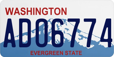 WA license plate ADO6774