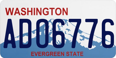 WA license plate ADO6776