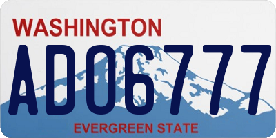 WA license plate ADO6777