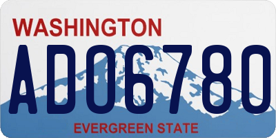 WA license plate ADO6780
