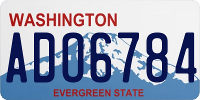 WA license plate ADO6784