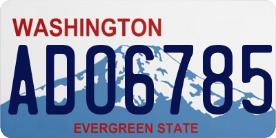 WA license plate ADO6785