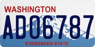 WA license plate ADO6787