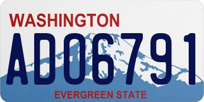 WA license plate ADO6791