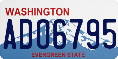 WA license plate ADO6795