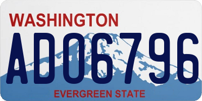 WA license plate ADO6796
