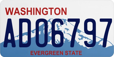 WA license plate ADO6797