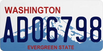 WA license plate ADO6798