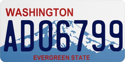 WA license plate ADO6799