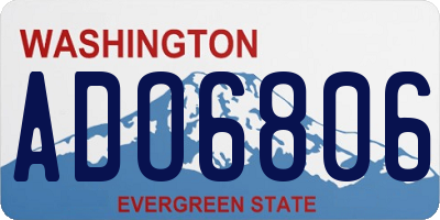 WA license plate ADO6806