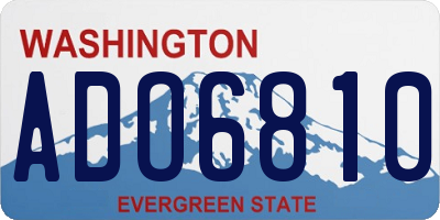 WA license plate ADO6810