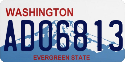 WA license plate ADO6813