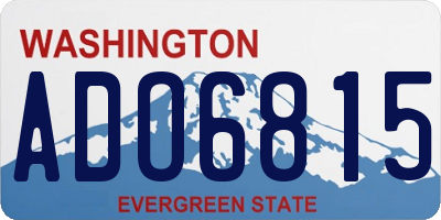 WA license plate ADO6815