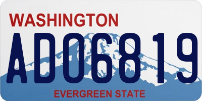 WA license plate ADO6819
