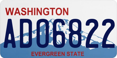 WA license plate ADO6822