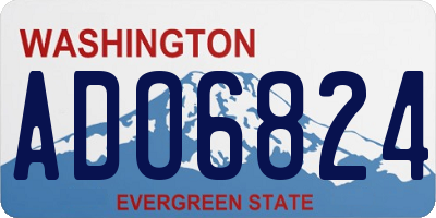 WA license plate ADO6824