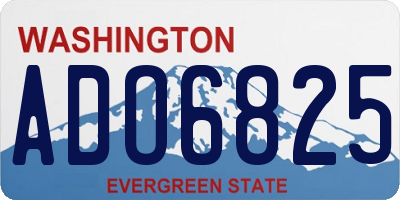WA license plate ADO6825