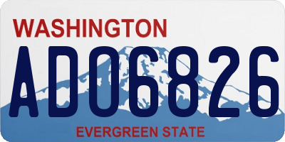 WA license plate ADO6826