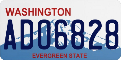 WA license plate ADO6828