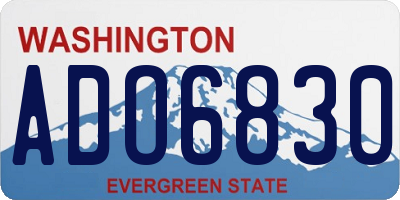 WA license plate ADO6830