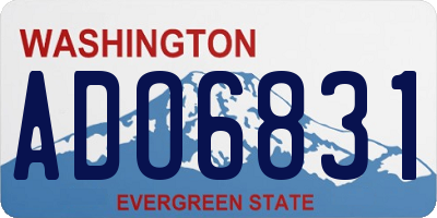 WA license plate ADO6831
