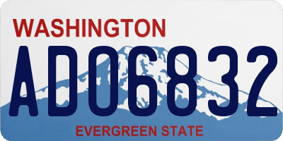 WA license plate ADO6832