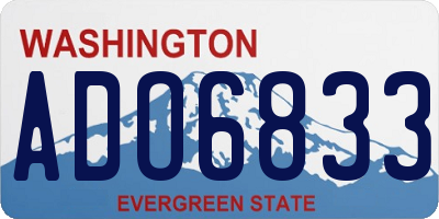 WA license plate ADO6833