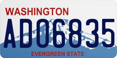 WA license plate ADO6835