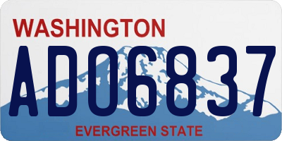 WA license plate ADO6837