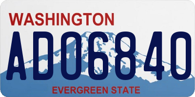 WA license plate ADO6840